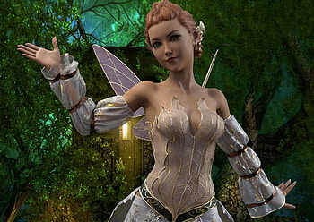 Fairy, wings, rendering, fantasy, girl, luminos HD wallpaper