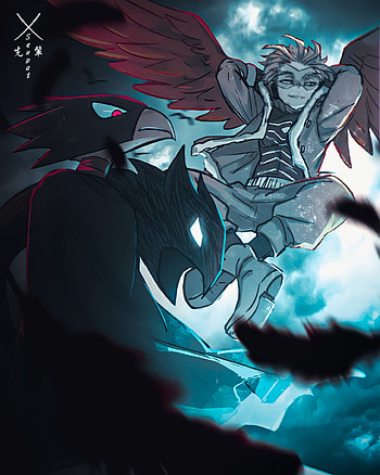 Hawks e Tokoyami, midorya, anime, boku no hero HD phone wallpaper