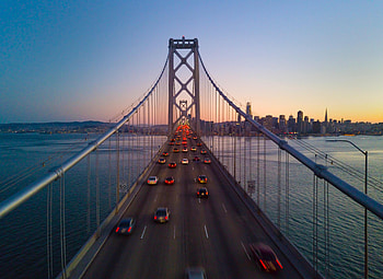 Cities, Auto, Water, Road, Bridge HD wallpaper