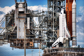 Universe, Clouds, Shuttle, Launch, Launching, Cosmodrome, Launch Pad HD wallpaper