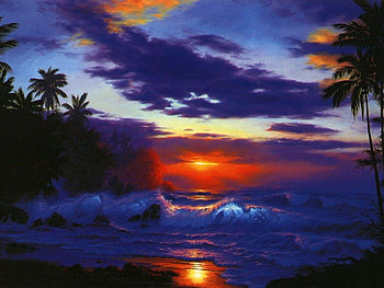 Sunset, sea, nature, beach HD wallpaper