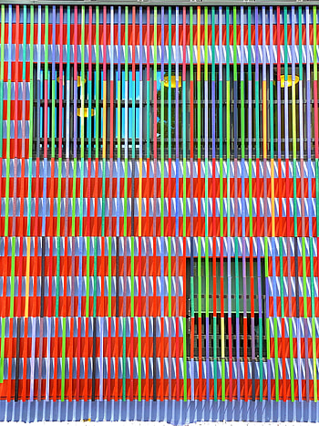 Miscellanea, Miscellaneous, Multicolored, Motley, Stripes, Streaks, Window, Facade, Planks, Board HD phone wallpaper