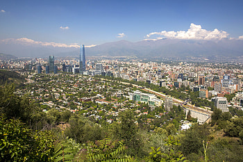 Aerial view, Santiago (Chile) HD wallpaper