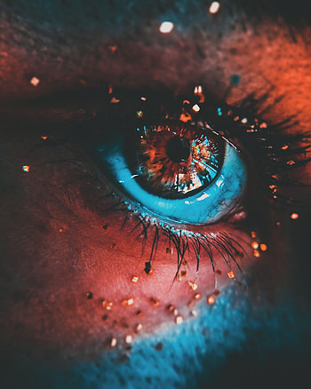 Macro, Paint, Tinsel, Sequins, Eye, Eyelash, Eyelashes HD phone wallpaper