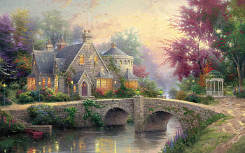 Houses, Bridges HD wallpaper