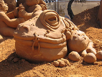 Sand Frog, figure, shape, sand, frog HD wallpaper