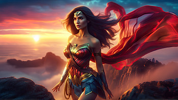 Marvelous Moments With Wonder Woman, wonder-woman, superheroes, artwork, digital-art, ai, deviantart HD wallpaper