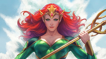 Mera Art, mera, artwork, superheroes, digital-art, deviantart HD wallpaper