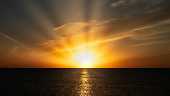 Horizon, Sunrises HD wallpaper