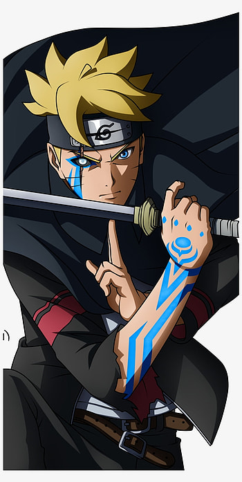 Naruto, electric blue, art, android, ios, anime HD phone wallpaper