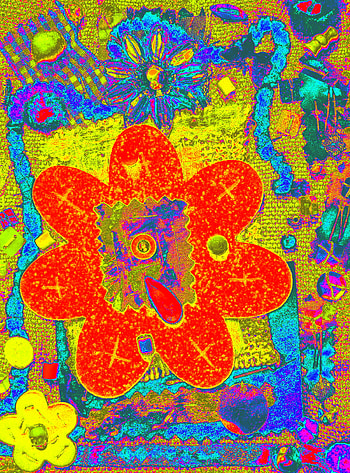 Abstract, Art, Flower, Saturated, Embroidery HD phone wallpaper