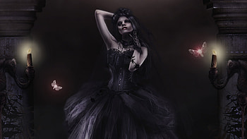 Dakness all around me, darkness, fantasy, manipulation, , goth, digital art, dark HD wallpaper