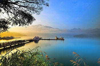 Nature, Sunset, Lake, Evening HD wallpaper