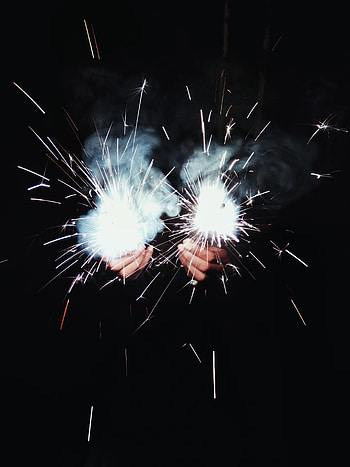 Dark, Sparks, Hands, Darkness, Sparkler HD phone wallpaper