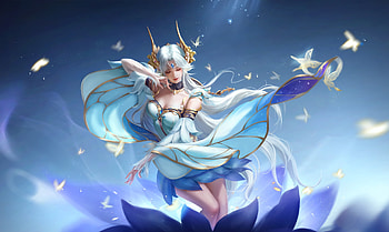 Diaochan, superb, blue, frumusete, wang yuda, gorgeous, luminos, girl, fantasy HD wallpaper