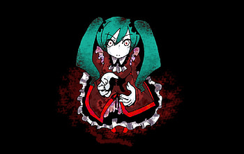 cant hold it in, miku, black, red, crazy, unistall, mad HD wallpaper