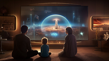 Futuristic Sci-Fi Cityscape TV, futuristic, man made, television HD wallpaper