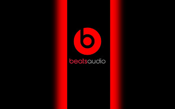 Background Beats Audio Logo Red Black Symbol . HD wallpaper