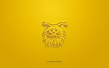 FC Ilves, creative 3D logo, yellow background, Finnish football team, Veikkausliiga, Tampere, Finland, football, FC Ilves 3d logo HD wallpaper