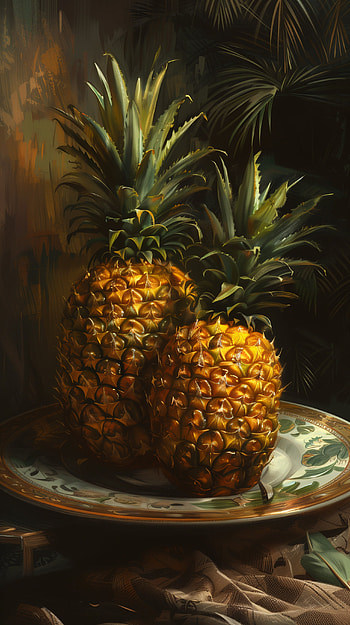 Tropical Pineapple Pair, fruit HD phone wallpaper