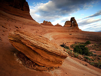 Canyon Rock, clouds, sky, canyon, rock HD wallpaper