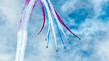 Aircraft, Military Aircraft, Air Show, Military, Airplane, Smoke HD wallpaper