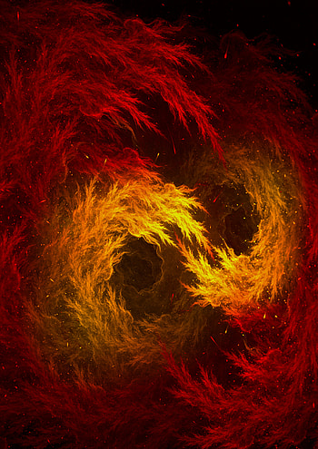Abstract, Patterns, Fractal, Fiery HD phone wallpaper