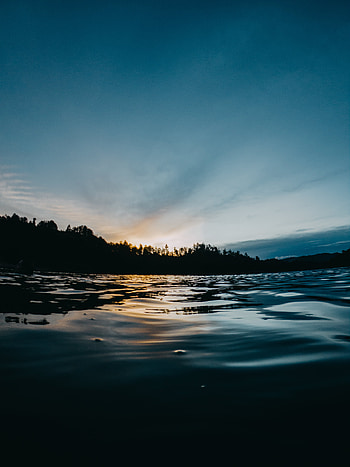Nature, Water, Sunset, Lake, Shore, Bank, Dark HD phone wallpaper