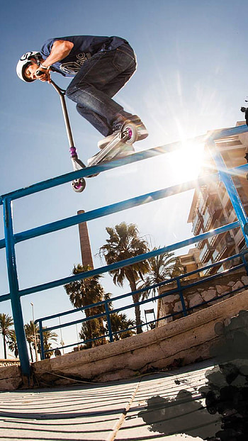 Scooter style, Striking , Creative stunts, Urban playground delight HD phone wallpaper