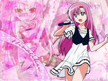 Hina sing a song, pink anime, anime sing, hinagiku, hina HD wallpaper
