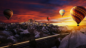 Hot Air Balloon, Goreme, , Artist HD wallpaper