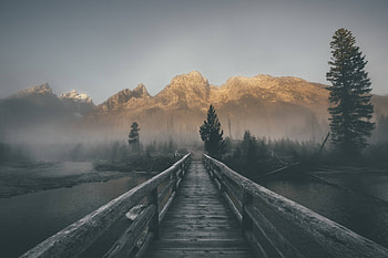 bridge over a river, river, architecture, fun, bridge, cool HD wallpaper