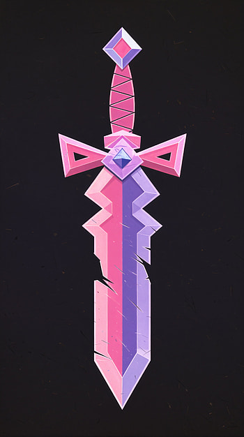 Legendary Sword: Epic for Adventurers, sword, pink, geometric design HD phone wallpaper