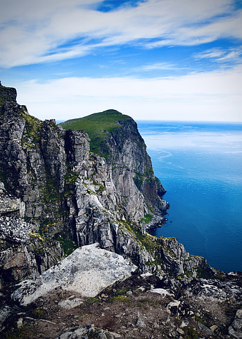 Coast, rocks, blue sea, nature HD phone wallpaper