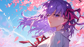 Sakura Matou in Spring Blossom, Anime, Fate (Series), Fate/Grand Order, Sakura Matou HD wallpaper