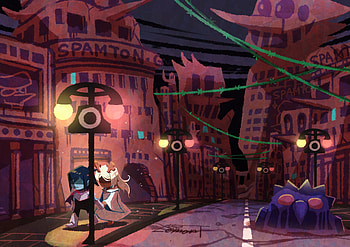 Deltarune Nightscape: Kris & Noelle in a Holiday Adventure, Noelle Holiday, Kris (deltarune), video game, deltarune HD wallpaper