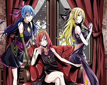 ThreeSome, blond hair, blonde, sublime, wonderful, sit, long hair, dress, beauty, team, lady, sitting, group, maiden, blonde hair, female, sexy, blond, window, divine, gorgeous, hot, blue hair, girl, beautiful, curtain, anime girl, elegant, anime, gown HD wallpaper