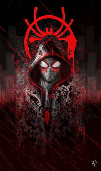 Spiderman, art, painting HD phone wallpaper