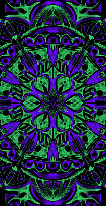 12 Love, green, mandala, purple HD phone wallpaper