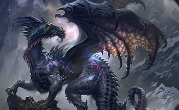Fantasy, Rocks, Wings, Dragon, Profile HD wallpaper