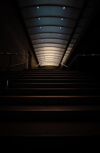 Building, Dark, Stairs, Ladder, Tunnel HD phone wallpaper