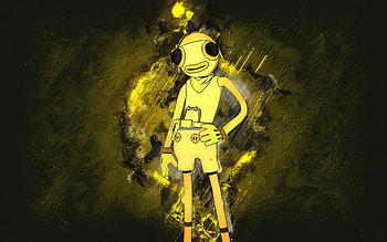Fortnite Peely Toona Fish Skin, Fortnite, main characters, yellow stone background, Peely Toona Fish, Fortnite skins, Peely Toona Fish Skin, Peely Toona Fish Fortnite, Fortnite characters HD wallpaper