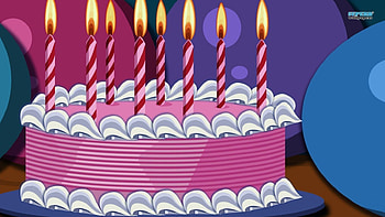 birtay-cake, candale, vector, pink, ab HD wallpaper