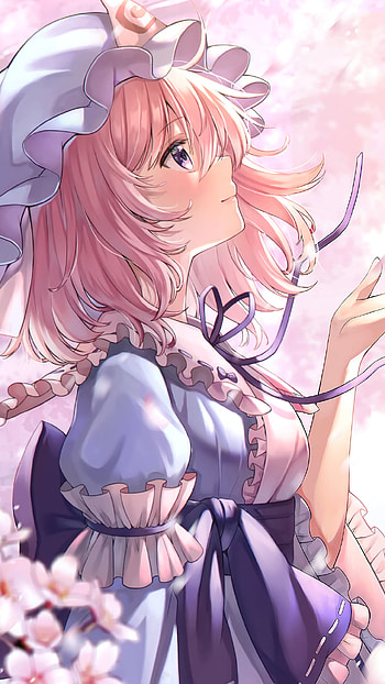 Elegant Touhou Blossom: Anime Delight, Anime, Touhou HD phone wallpaper