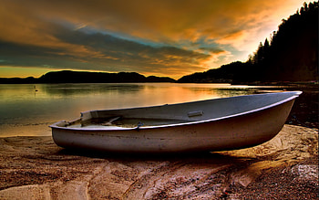 Landscape, Sea, Boats HD wallpaper