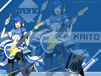 Kaito guitar, music, kaito, vocaloid, anime HD wallpaper