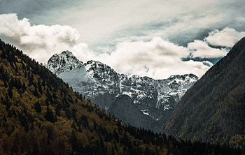 Nature, Sky, Mountains, Snow, Vertex, Top HD wallpaper