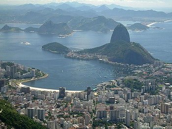 Rio de Janeiro, trees, water, city, land HD wallpaper