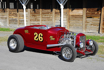29 Roadster, custom, hot rod, red, 26 HD wallpaper
