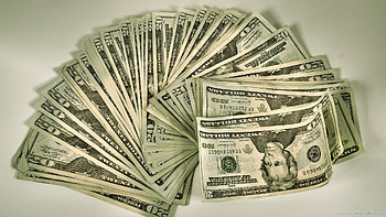 Fan of 20 dollar bills HD wallpaper